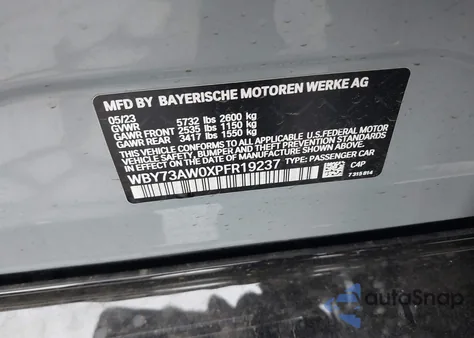 2023 BMW I4 Edrive40 from USA, damaged, VIN WBY73AW0XPFR19237